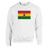Sweat-shirt - PIXELFORMA - Drapeau du Ghana - Blanc - Manches longues - Mixte