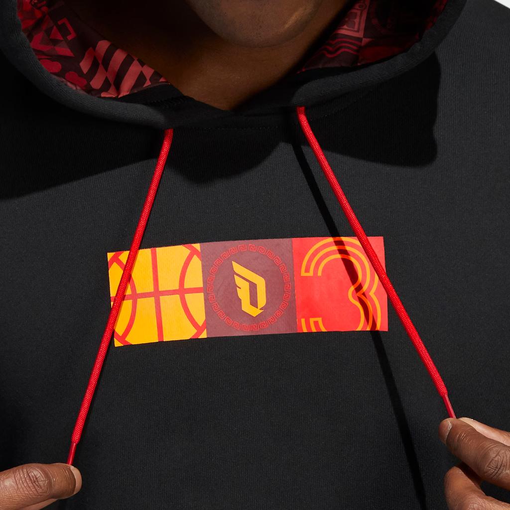 Adidas Год тигра, ограниченная серия, толстовка с капюшоном и контрастным узором, мужские топы, черные HF5879