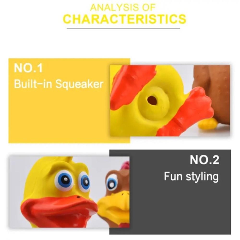 Bite Resistant Interactive Dog Toy Yellow Rubber Squeaky Dog Toy New Puppy Toy Pet Entertainment