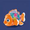 Прозрачная игрушка-головоломка «Рыбка-шестеренка» с красочной подсветкой и динамической музыкой, креативный подарок на день рождения [батарейки в комплект не входят]