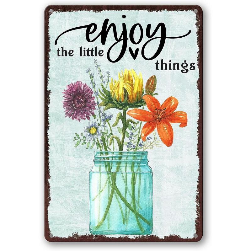 Металлическая жестяная табличка Сад Красивые цветы Винтажная жестяная табличка Цветок Лаванда Металлическая настенная панель Ретро Арт Декорация для дома Кафе Бар