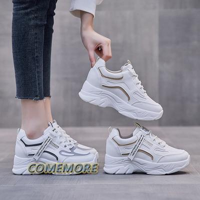 Кроссовки весна-осень для женщин на платформе со шнуровкой, роскошные дизайнерские вулканизированные кроссовки для бега, спорта, тенниса, женские, повседневные, с круглым носком