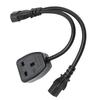 IEC320 C13 Female to C14 Male Cable 1 in 2 Out Водонепроницаемый изолированный ПВХ корпус IEC320 Y-разветвитель