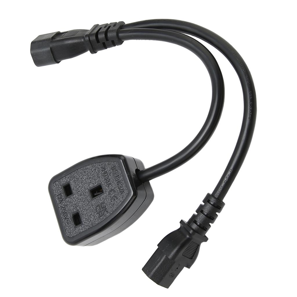 IEC320 C13 Female to C14 Male Cable 1 in 2 Out Водонепроницаемый изолированный ПВХ корпус IEC320 Y-разветвитель