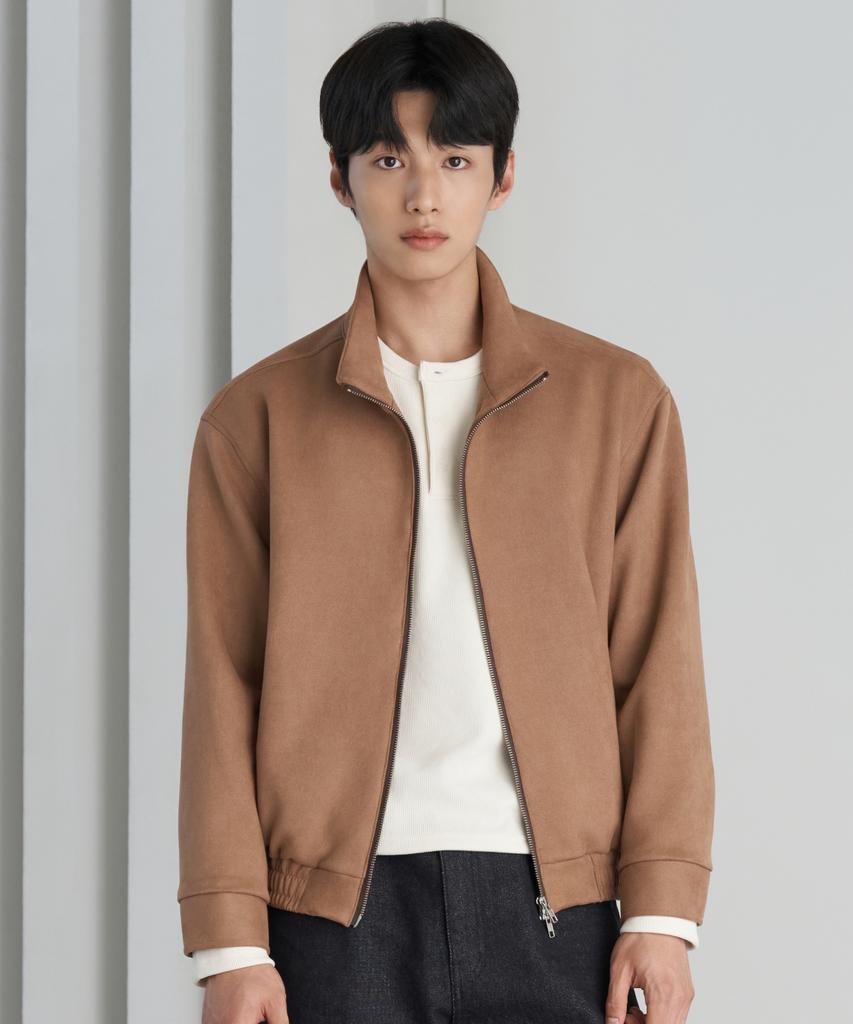 HYOJI 26 Fw Suede High-Neck Blouson Crop Leather Jacket (2 Colors)