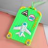 Cute Cartoon Silicone Luggage Tag with Strap Backpack Handbag Tag Label Name ID Tags Baggage Suitcase Identifiers Business Trip