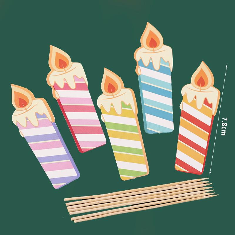 Cute Cartoon Candle Cake Toppers for Kids' Birthday Parties