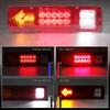 Xuzimaoyi Светодиодные задние фонари для грузовиков Левый и правый задние фонари 24 В Указатель поворота Стрелка Квадратный фонарь для прицепа Грузовик Белый Красный Желтый Фонари Комплект из 2 штук Левый и