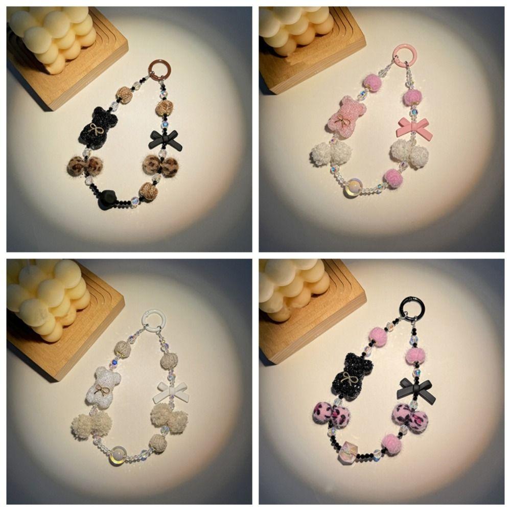 Бусины Медведь Телефон Шнур Y2k Сумка Подвеска Подвесной Роскошный Автомобиль Брелок Сумка Декор