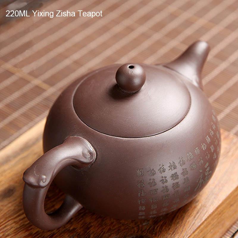 BORREY 220 мл Исинский чайник Цзыша, глиняный чайник, красавицы, резная фиолетовая глина, керамический чайный сервиз кунг-фу, чайник с фиолетовым песком