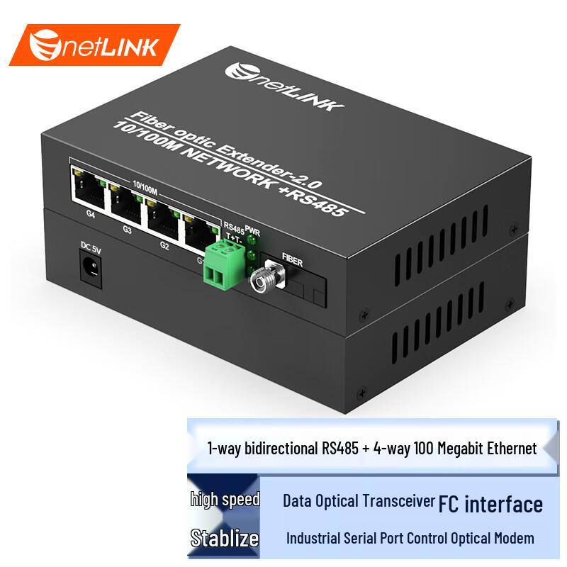 netLINK Industrial Serial Data Fiber Optic Transceiver