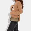 New COACH Teri Canvas With Leather Handbags Shoulder Bags Women's Khaki & Black CJ941-IMCBI