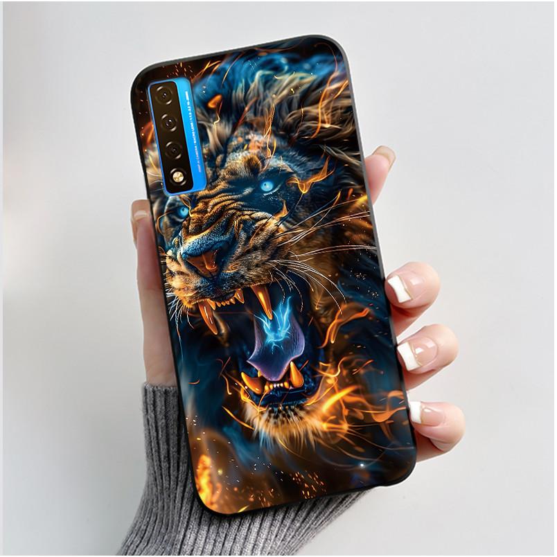 Чехол для TCL 20 20S 20 Pro 5G 20L Plus 20L+ Чехол Роскошный Дракон Милый Крутой Мальчики Девочки Черный Мягкий Силиконовый Чехол для Телефона Задняя Крышка