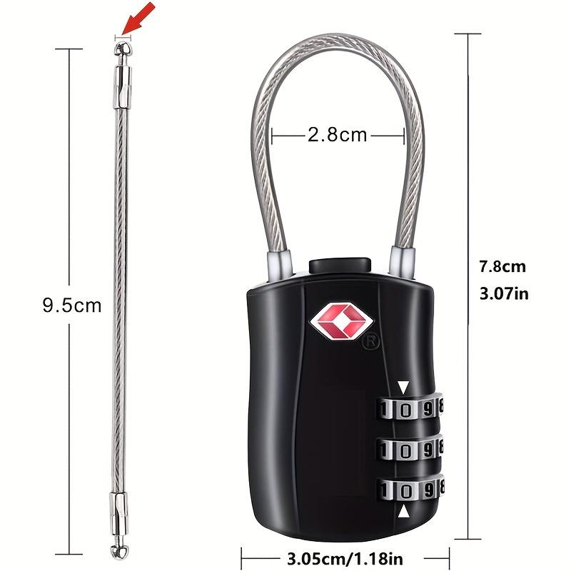 TSA Luggage Combination Locks Alloy Body Combination Padlock for Travel Bag Suit Case Lockers Gym Bike Locks 1/2 Packs