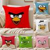 Анимация A-A-Angry-Bird-d Наволочка Шелковистый Короткий Плюш Чехол для Подушки на Диван Скрытая Молния Мягкий Пылезащитный Чехол для Декора Дома