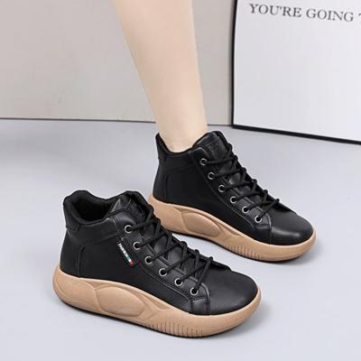 2024 2024 Повседневные лоферы на платформе Однотонные женские туфли на плоской подошве Оксфордские спортивные туфли из вулканизированной кожи Осенние женские кроссовки Zapatillas Mujer