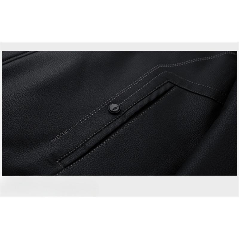 Пуховик из натуральной кожи, Мужская короткая приталенная куртка из овечьей шерсти с лацканами, зимняя кожаная куртка, модная