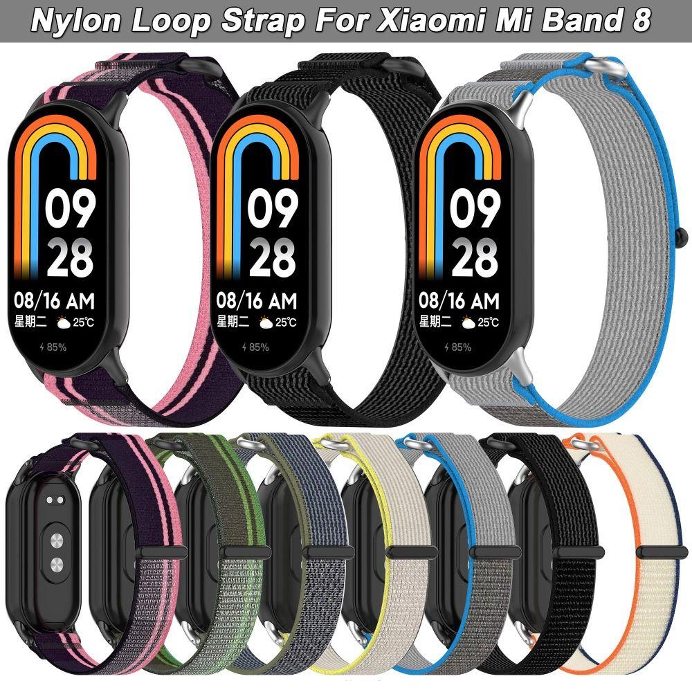 Replacement Bracelet Nylon Watchband New Nylon Loop Strap for Xiaomi Band 8