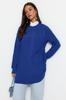 Women's Fashionable Stylish Hijab Sweater Stone Crew Neck Knitwear Sweater