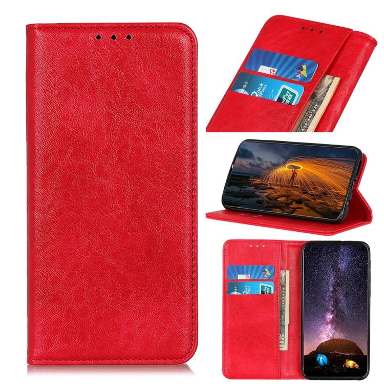 Для OnePlus Nord Магнитный Ретро Чехол-книжка из кожи с текстурой Crazy Horse, горизонтальный, с держателем, слотами для карт и кошельком