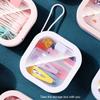 Органайзер для резинок для волос Портативный дорожный Держатель для ватных палочек Коробка для хранения аксессуаров для волос Волосы