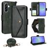For Samsung Galaxy A55 5G Leather Case Magnetic Closure Wallet Stand Phone Cover with Crossbody Strap