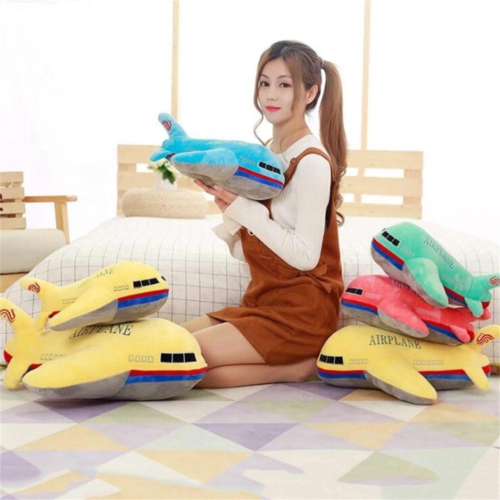 Pillow Pillow Dolls Airplane Plush Toys Stuffed Toys Simulation Airplane Aircraft Stuffed Pillow