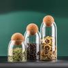 Glass Jars Clear Dried Fruit Container 3 Pieces Storage Jar with Lid for Sugar Candy Coffee Beans Loose Tea Seasonings Kitchen