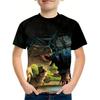 Dinosaur Kids T-shirts O Neck Tops Polyester Casual Sportwear Comfortable Tees Short Sleeve 3d Print T Shirt