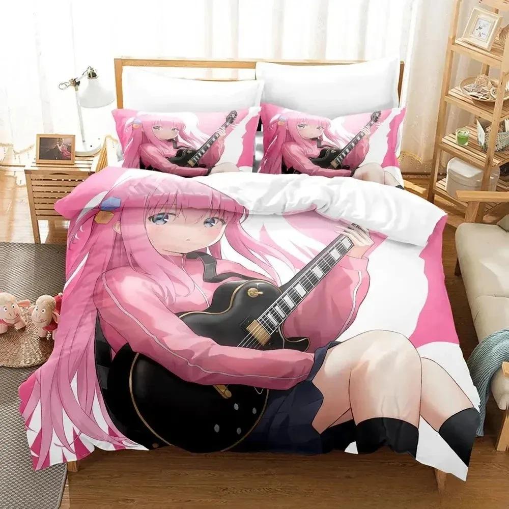 Bedding Set Single Twin Full Queen King Size Bed Set Adult Kid Bedroom Duvet cover Sets Anime parure de lit Bed Gotou Hitori