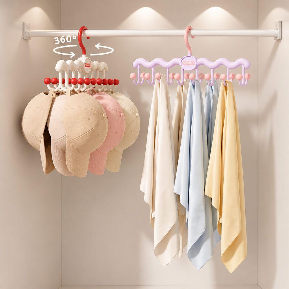 Wave Shaped Wall Hook Rack Foldable Multifunctional Storage Rack Hanger Rack Accessories Organizer