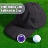 1/5Pcs Golf Ball Marker Round Cap Clip Mark with Level Function Magnetic Golf