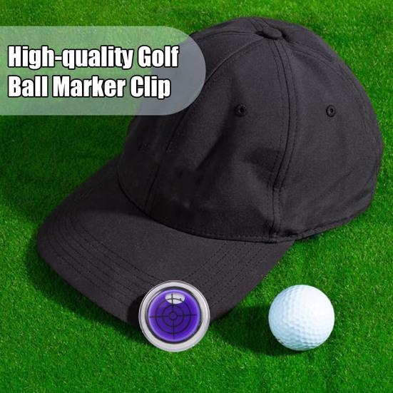 1/5Pcs Golf Ball Marker Round Cap Clip Mark with Level Function Magnetic Golf