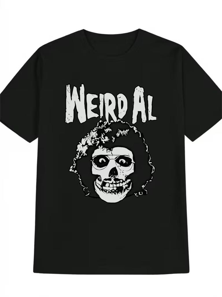 Men's Weird Al Yankovic Iconic Logo T-Shirt - Officially Inspired Skull & Parody