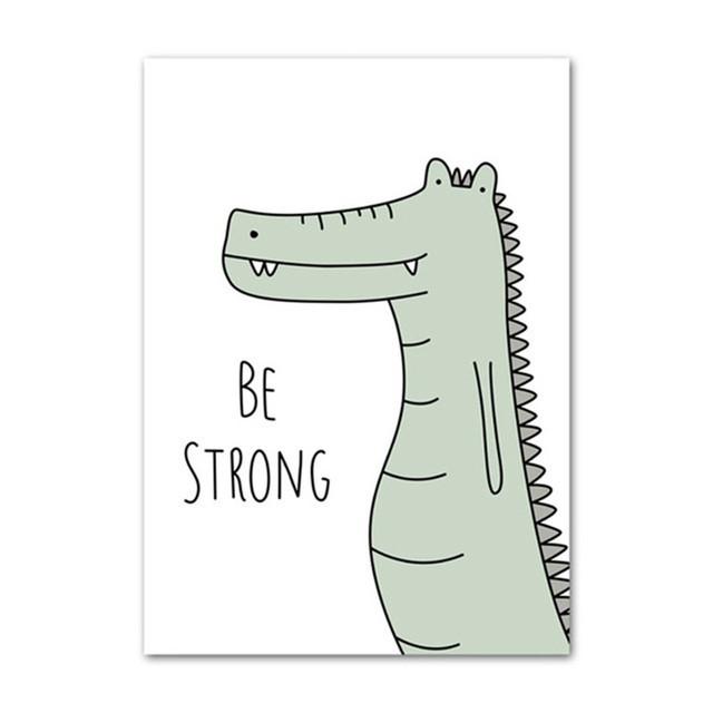 Симпатичные мультяшные животные, холст, картина, украшение, детская комната, детский сад, настенные художественные фотографии, современные популярные украшения для дома