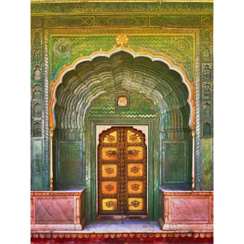India Jaipur Lotus Gate Door Colorful Posters and Prints Canvas Printing Vintage Wall Art Picture for Living Room Home Decor