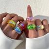 Versatile Candy Color Index Finger Ring: Fresh, Sweet, and Simple Women's Jewelry