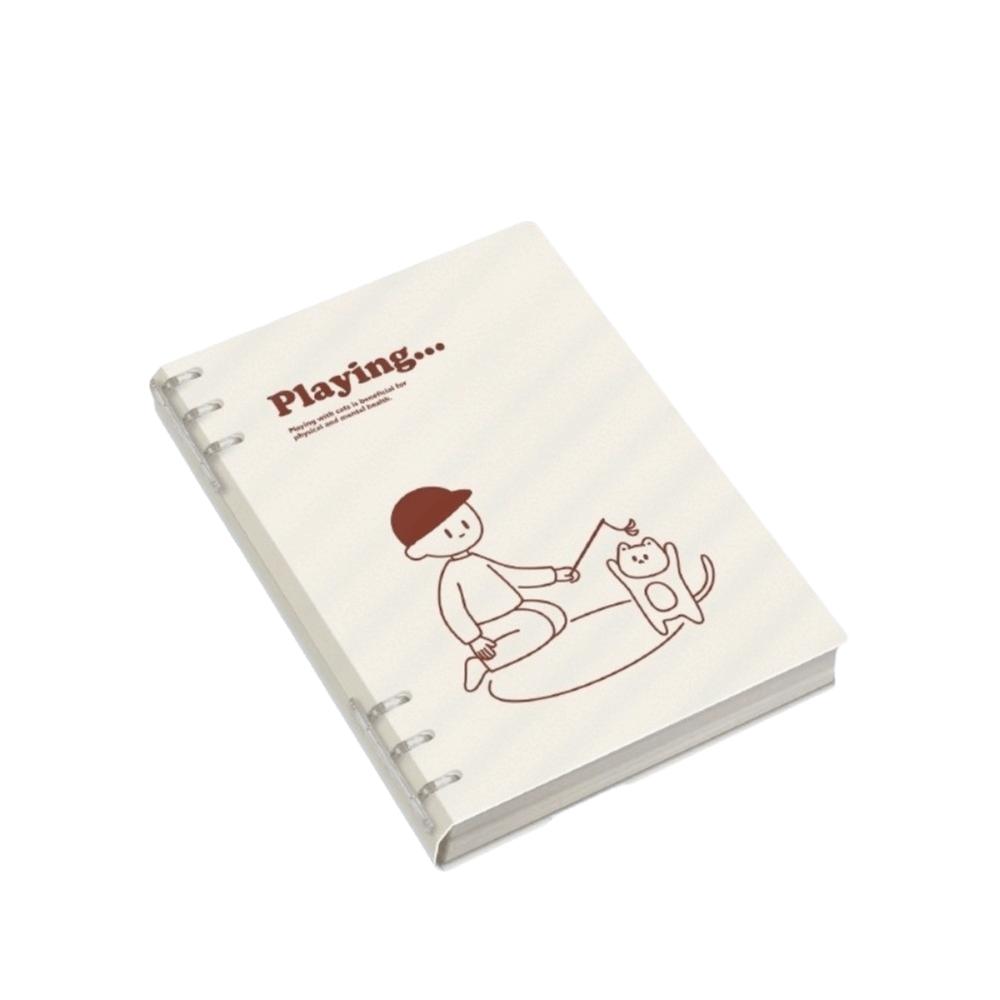 Блокнот А5/В5 на разъемных кольцах Щенок Блокнот со съемным переплетом 60 листов/120 страниц Блокнот в горизонтальную линию