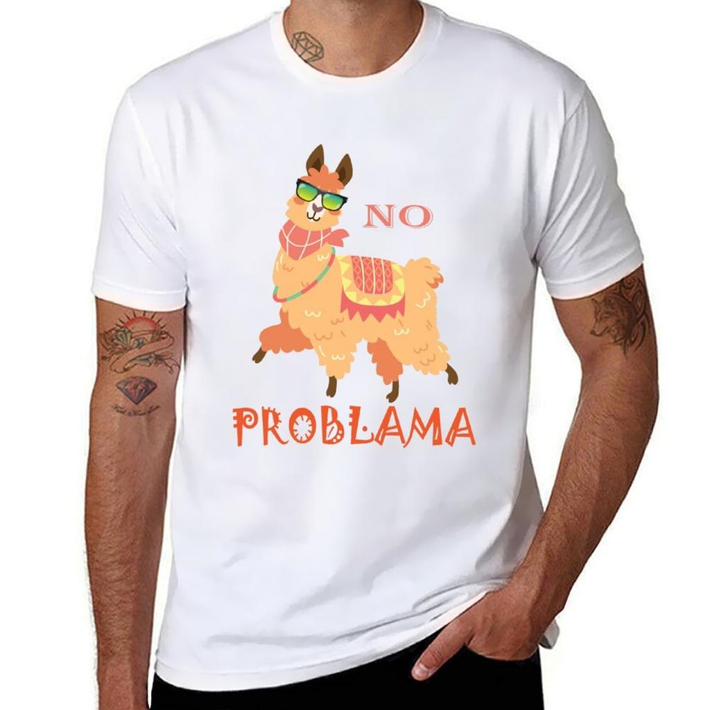No Problama Lama With Sunglaess Tshirt Casual Work Wear Tshirt