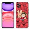 Anime One Piece Luffy Phone Case For Apple iPhone 12 13 Mini 11 14 15 Pro Max 7 8 Plus X XR XS SE 2020 2022 Black Silicone Case