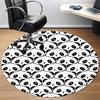 1pc Panda Pattern Office Round Area Rug, Indoor Mat Suitable For Office, Under Office Chairs Bedroom Living Room Home Decor, Room Deco151