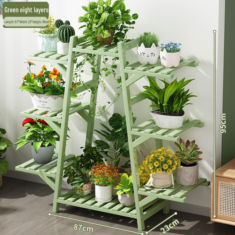 Многослойная подставка для цветов из цельного дерева для суккулентов и зелени на балконе для использования в помещении и на открытом воздухе