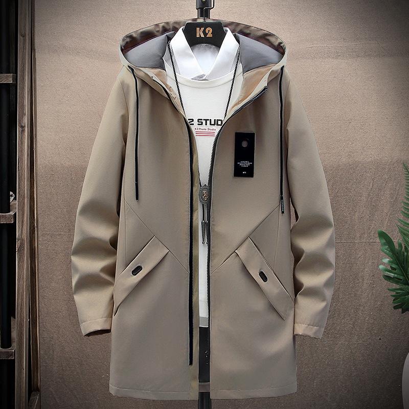 Zipper Jacket Men's Pilot Hooded Jacket Spring and Autumn Baseball Uniform Tide Card Loose Pullover Front Pocket Coat