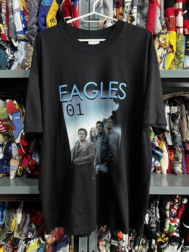 00s vintage Eagles Rock band 2001 Tour T shirt