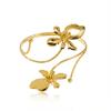 Vintage Elegant Gold Color Floral Arm Cuff Bangle for Women Trendy Adjustable Spiral Upper Arm Bracelet Summer Beach Jewelry