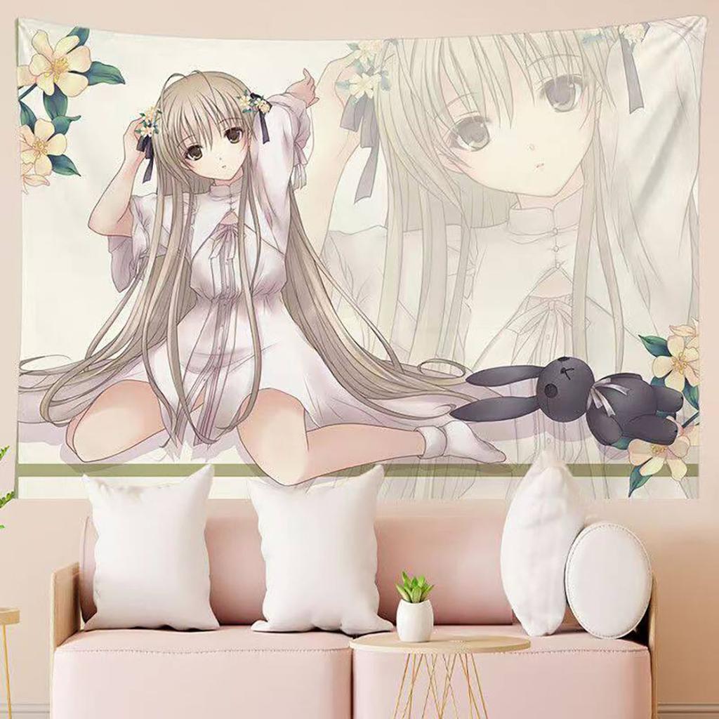 Yosuga no Sora Сора Касугано Гобелен Кавайная Аниме Девушка Настенное Полотно 2D Отаку Декор для Спальни Общежития Мягкая Печать Настенное Искусство