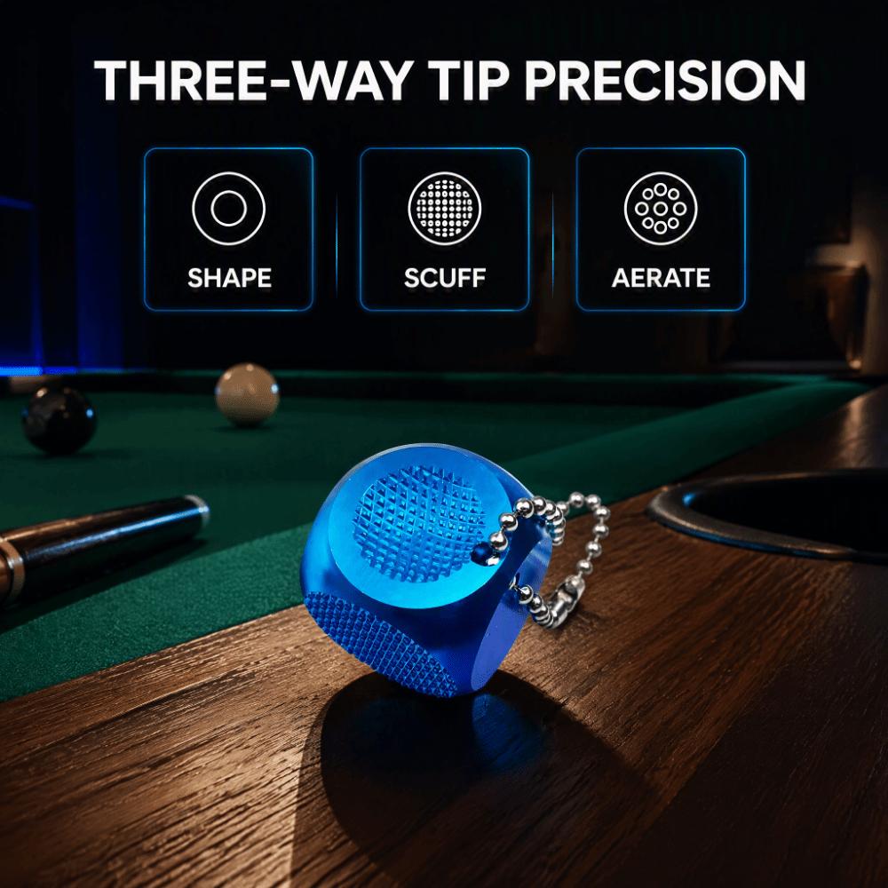 Aluminum Alloy Billiard Pool Cue Tip Tool Dice Shaped Cue Tip Aerator Pool Cue Maintenance