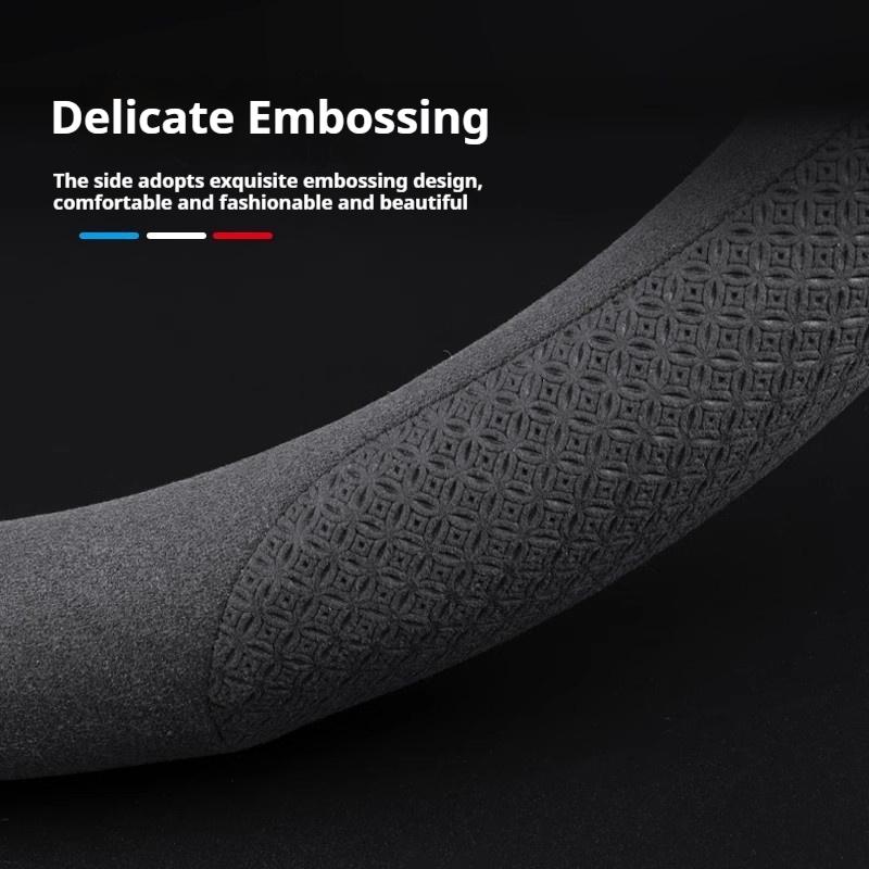 Carbon Fiber Leather Steering Wheel Cover Anti Slip for Subaru BRZ WRX XV Ascent Forester Outback Impreza Legacy oi3