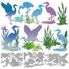 3Pcs 3 Styles Heron Carbon Steel Cutting Dies Stencils for DIY Scrapbooking Photo Album Decorative Embossing Paper Card Bird