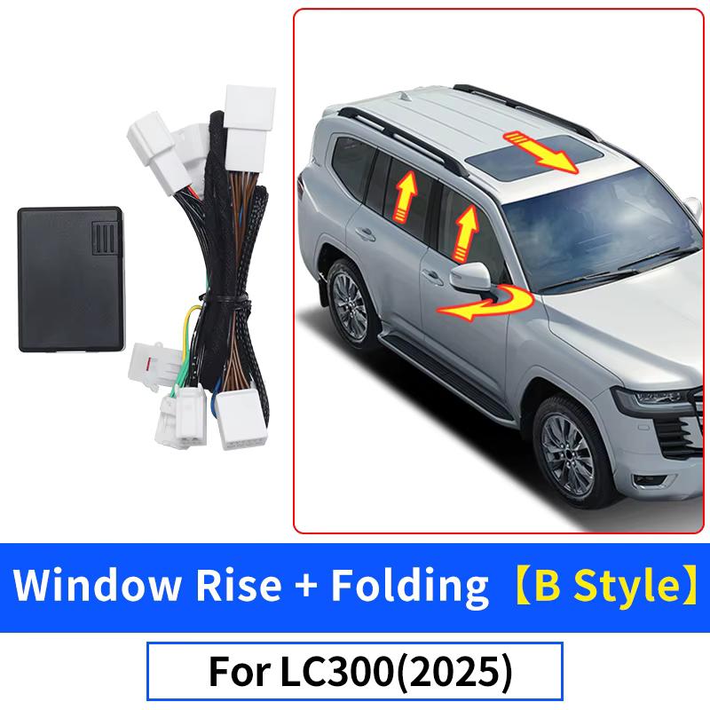 Auto Closed Window + Lock Door OBD Module +Folding For Toyota Land Cruiser 300 LC300 2021 2022 2023 2024 Interior Accessories
